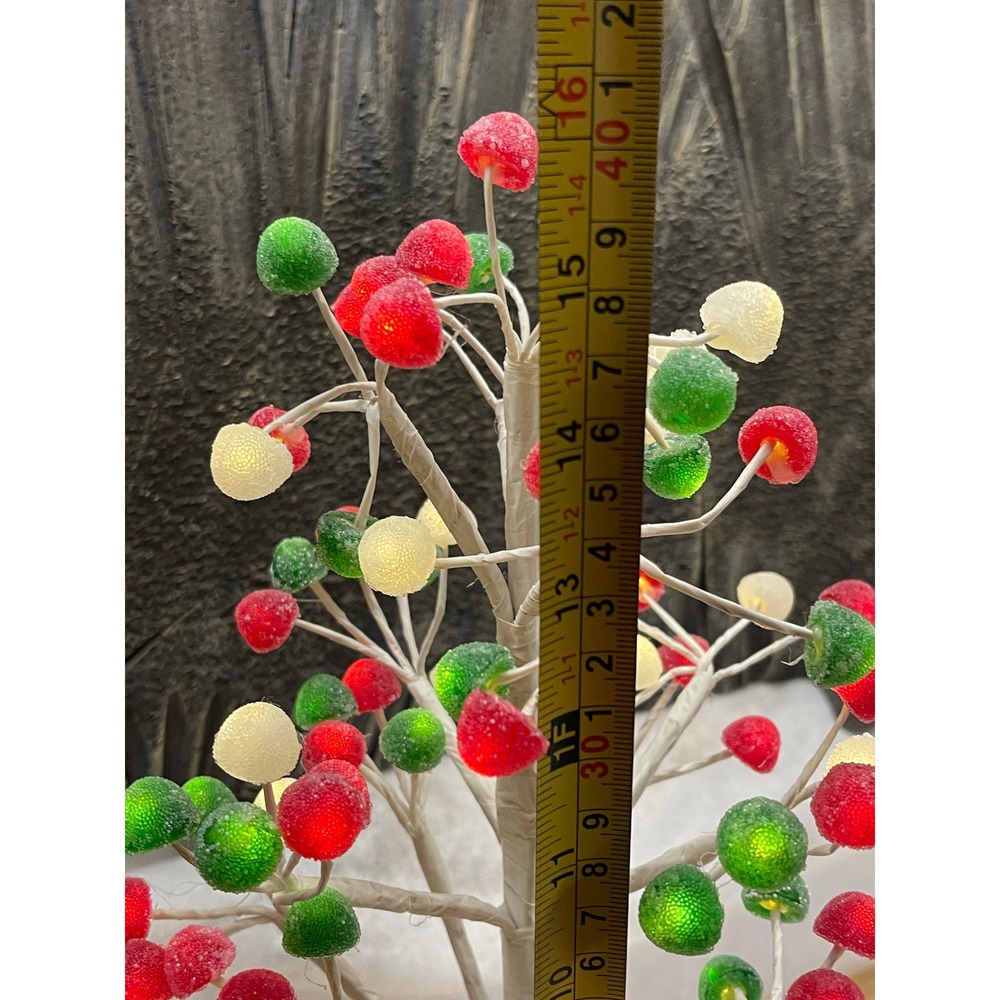 Lighted Gumdrop Christmas Tree Tabletop Decor Red Green White 16 Inch - Picture 4 of 6